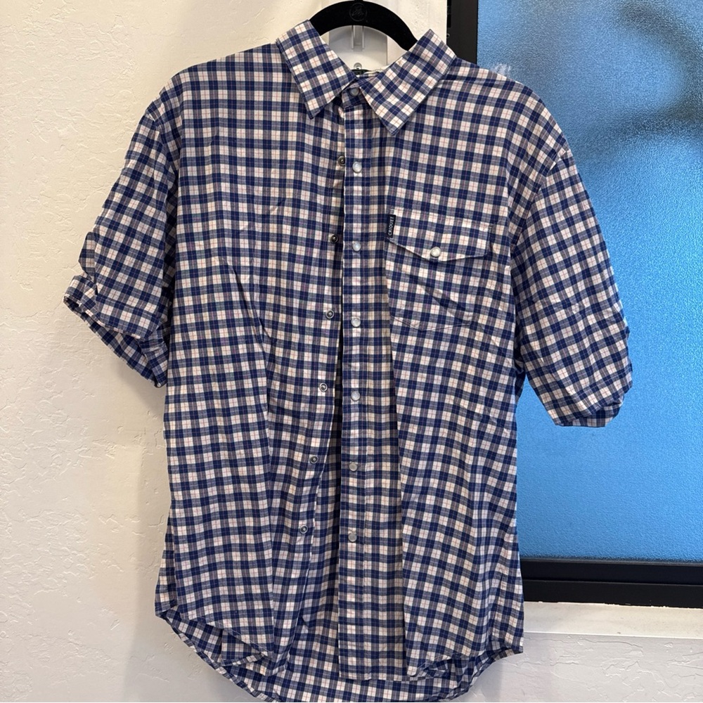 Criquet Blue and White Checkered Men's Shirt